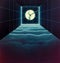 Illustration of the tunnel of time, futuristic vision, science and technology concept, generative AI