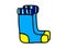 Illustration of two blue socks