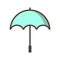 Illustration Umbrella  Icon For Personal And Commercial Use...