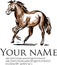 Illustration unique horse logo