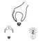 Illustration vector doodles hand drawn hand making bulb form, id