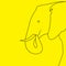 Illustration vector elephant line art