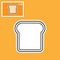 Illustration vector graphic of bread toast coloring book with palette colours. Food coloring book.