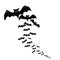 Illustration vector graphic cartoon bats for Halloween