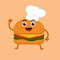 Illustration vector graphic cartoon character of chef burger