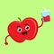 Illustration vector graphic cartoon character of cute apple juice.