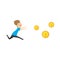 Illustration vector graphic cartoon character of people chasing money.