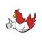 Illustration vector graphic of chicken thumbs up design logo