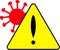 Illustration vector graphic of dangerous icon due to the corona virus that attacks