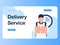 Illustration Vector Graphic of Delivery Service, Couriers deliver packages on time