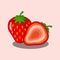 Illustration Vector Graphic Of Fruit Strawberries, Suitable For Fruit-Themed Design