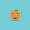 Illustration vector graphic of funny laughing oranges.