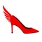 Illustration Vector Graphic of High Heels Wing Logo