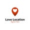 Illustration Vector Graphic of Love Location Logo