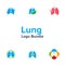 Illustration Vector Graphic of Lung Logo Bundle