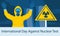 illustration vector graphic of a man in nuclear armor gave the warning