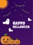 Illustration vector graphic of pumpkin Halloween cover.