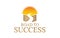 Illustration vector graphic of the road to success with keys logo design