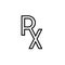 Illustration Vector graphic of RX label icon