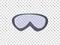 Illustration vector graphic of Safety Goggle isolated on transparent background. Transparent grid. vector illustrations