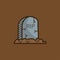 Illustration vector graphic of scary tombstones. Brown background. Good for Halloween costume designs and Halloween themed book