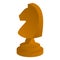 Illustration vector graphic of Wooden Knight Chess Piece