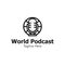 Illustration Vector Graphic of World Podcast Logo