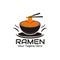 Illustration vector graphic of yellow ramen with red sauce in a bowl taken with chopsticks