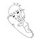 illustration vector hand drawn doodle of sleeping girl with bolster.