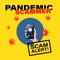 Illustration vector: Pandemic scammer, Covid-19 fraud and scam alert