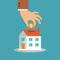 Illustration vector of people saving long-term home investment with coins