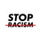 Illustration vector: STOP RACISM isolated on white background
