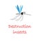 Illustration vector symbol funny mosquito insect