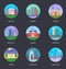 Illustration Vector Of World Cities Pack