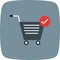 Illustration Verified Cart Items Icon For Personal And Commercial Use.