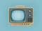 illustration of vintage tv set, television. Retro electric video display for broadcasting, news, networking, web