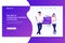 Illustration of virtual relationships, online dating and social networking. Modern flat design security concept, landing page temp