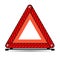 Illustration warning triangle reflector