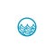 Illustration of water surface logo design template