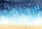 Illustration watercolor abstract background sea ocean beach sand. smooth gradient transition