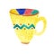 illustration watercolor ceramic traditional a cup for lunch dinner