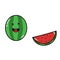 Illustration  watermelon large Summer`s