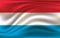 Illustration of waving flag of Luxemburg, isolated flag icon, EPS 10 contains transparency