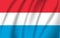 Illustration of waving flag of Luxemburg, isolated flag icon, EPS 10 contains transparency