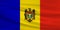Illustration of a waving flag of the Moldova