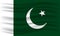 Illustration of waving Pakistan flag. Vector Illustration