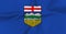 Illustration waving state Flag of Alberta