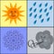 illustration of the weather icons.