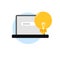 Illustration of website design bulb