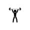 Illustration. Weightlifter icon symbol sign